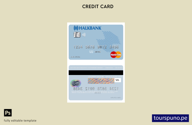 lista para imprimir plantilla de tarjeta mastercard Macedonia Halkbank AD Skopje